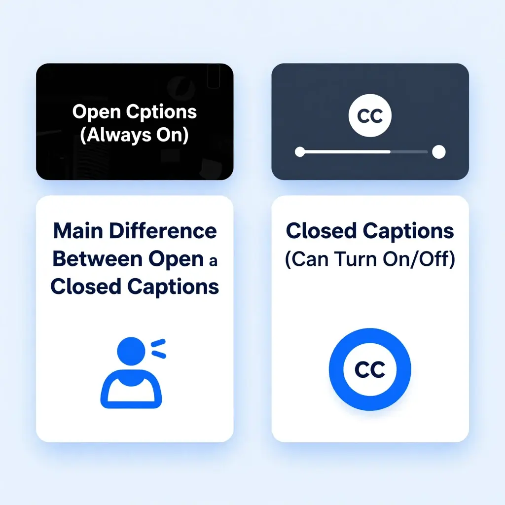 open caption vs closed caption