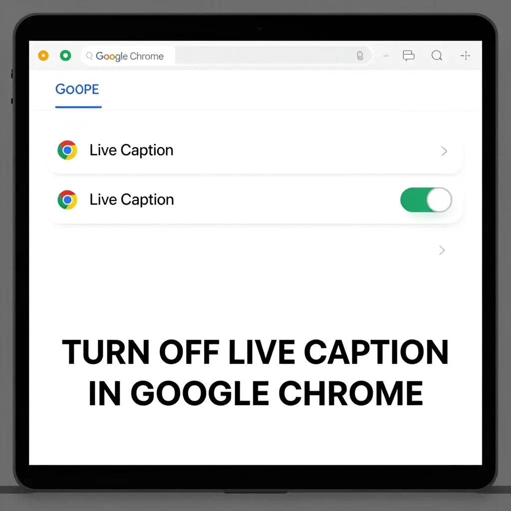 how to turn off live caption