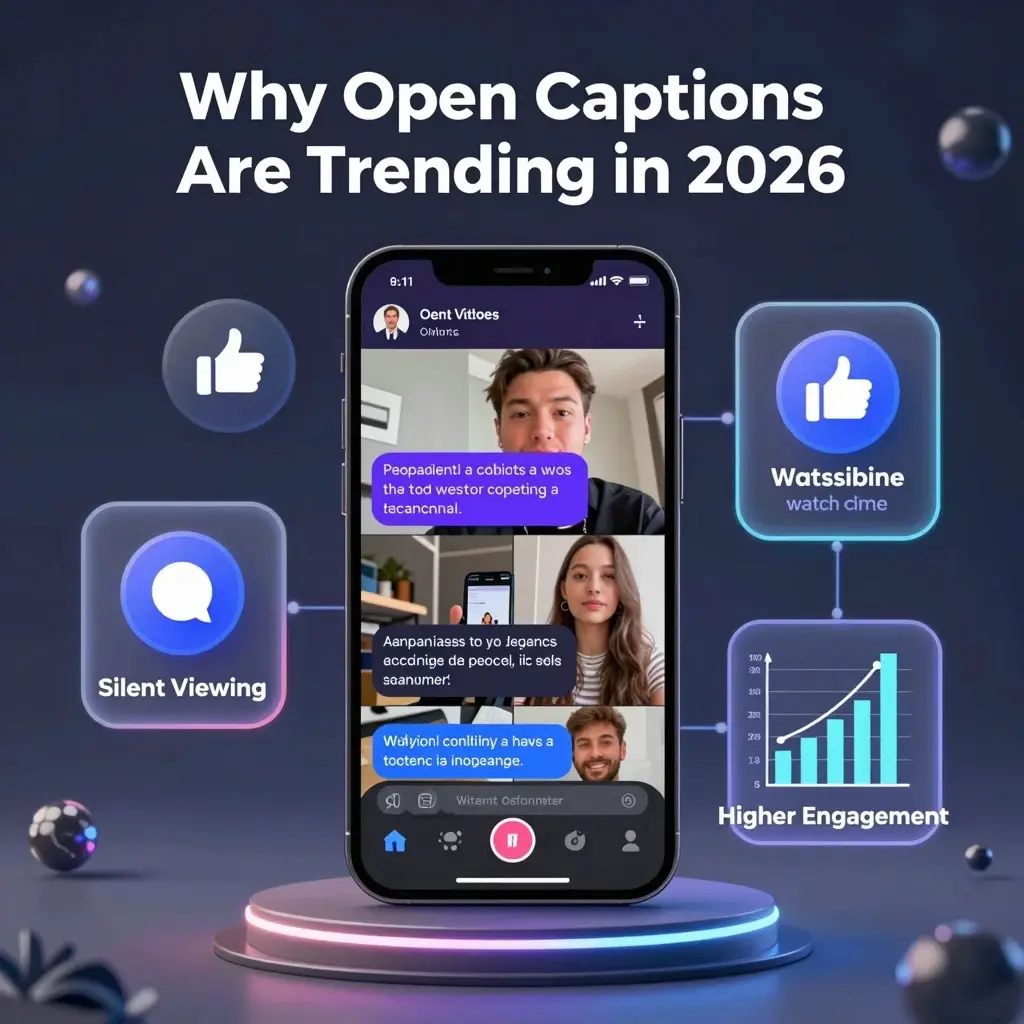 open caption
