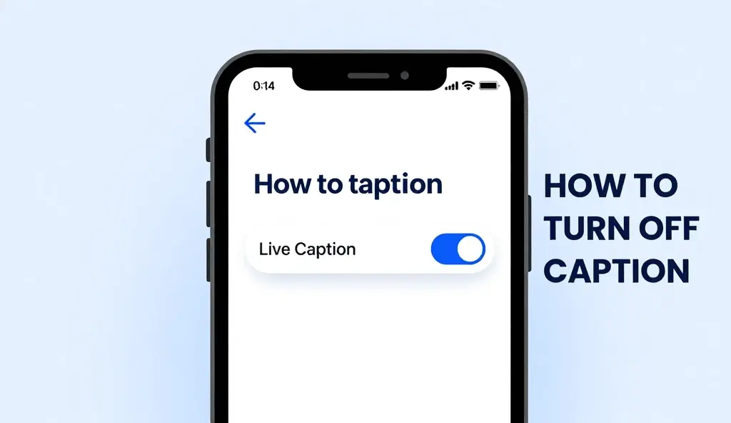 how to turn off live caption