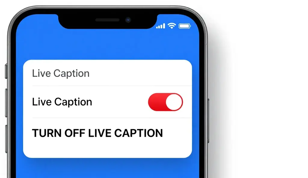 turn off live caption